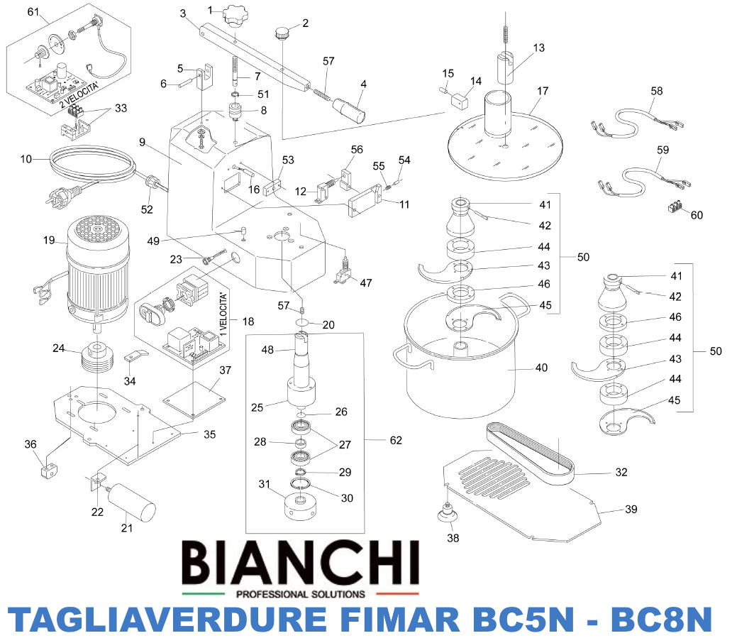 Esploso ricambi per tagliaverdure <a class=